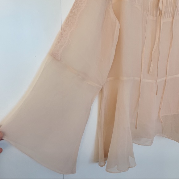 New The Kooples 100% Silk Blouse Pink NWOT - Picture 4 of 9